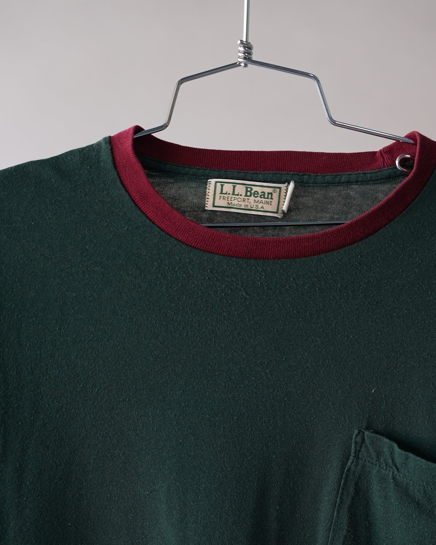 80's LL Bean 2 Toned Long Sleeve Tee - Large
