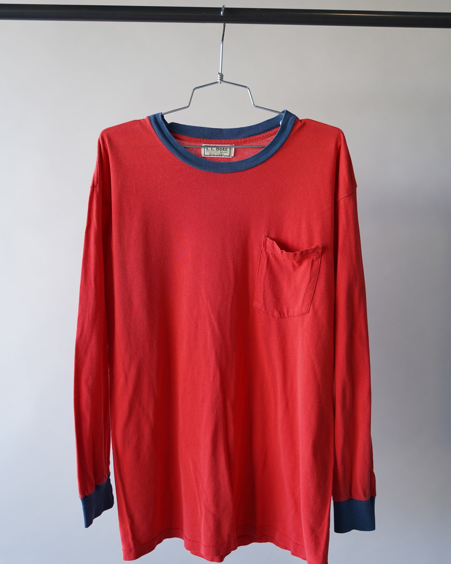 80's LL Bean 2 Toned Long Sleeve Tee - Large