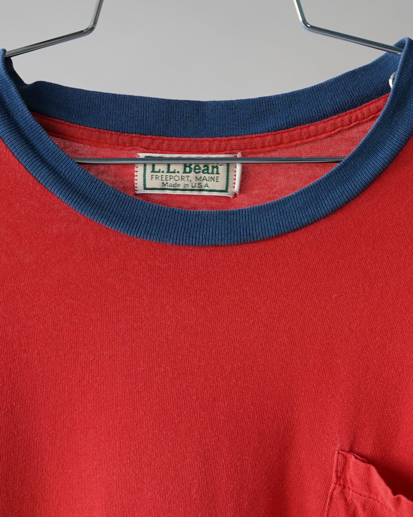 80's LL Bean 2 Toned Long Sleeve Tee - Large