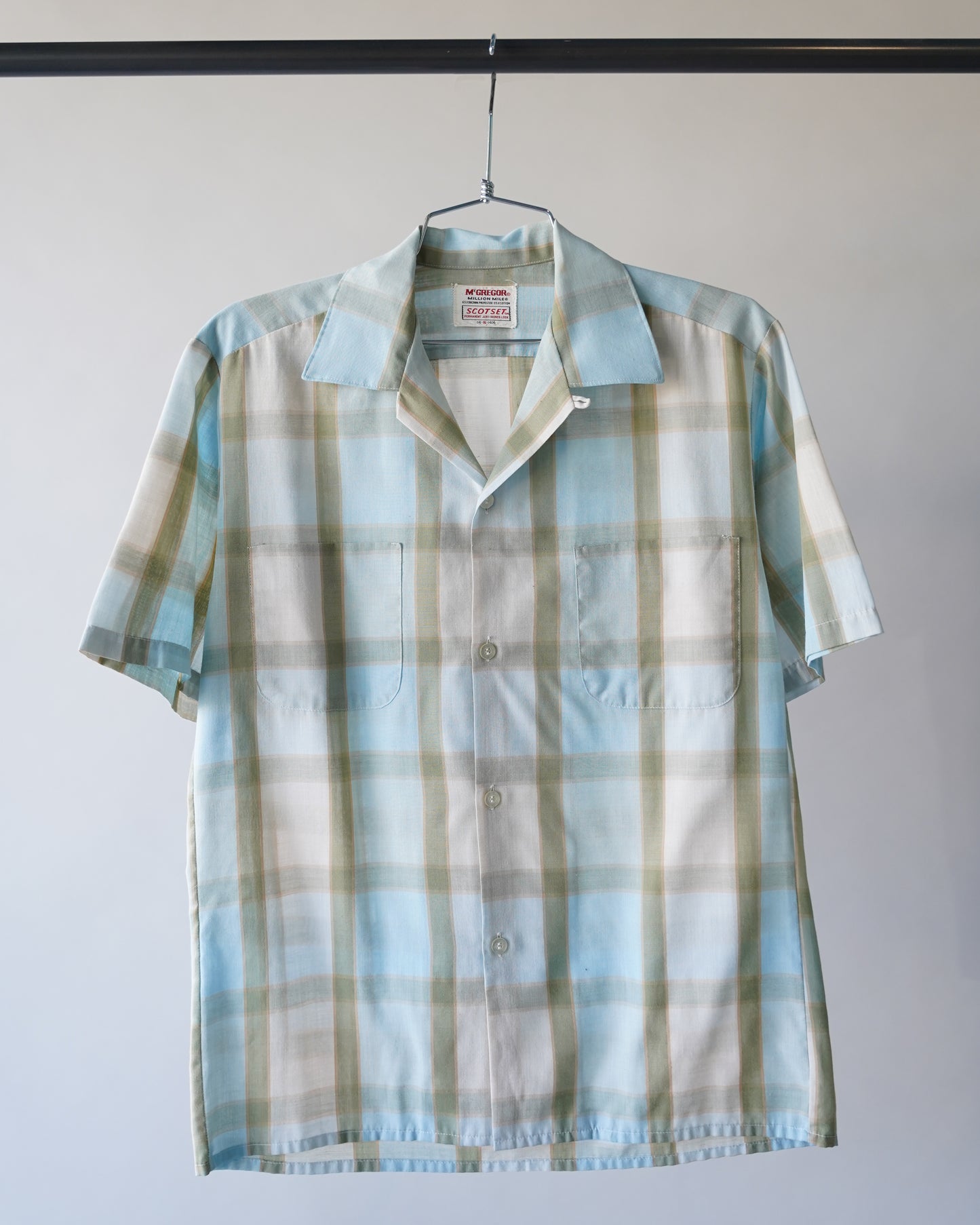 60's McGregor Short Sleeve Plaid Shirt - Medium
