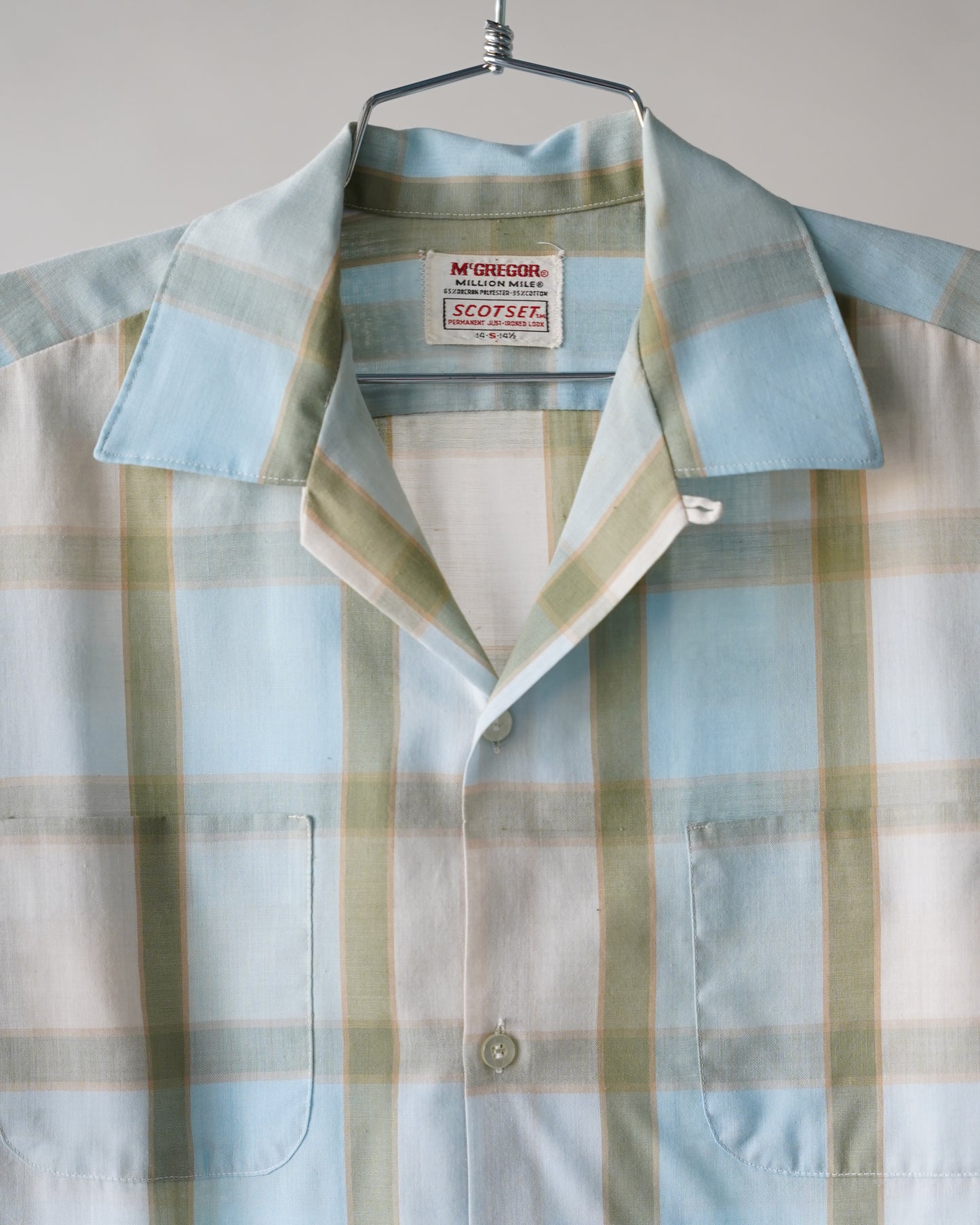 60's McGregor Short Sleeve Plaid Shirt - Medium