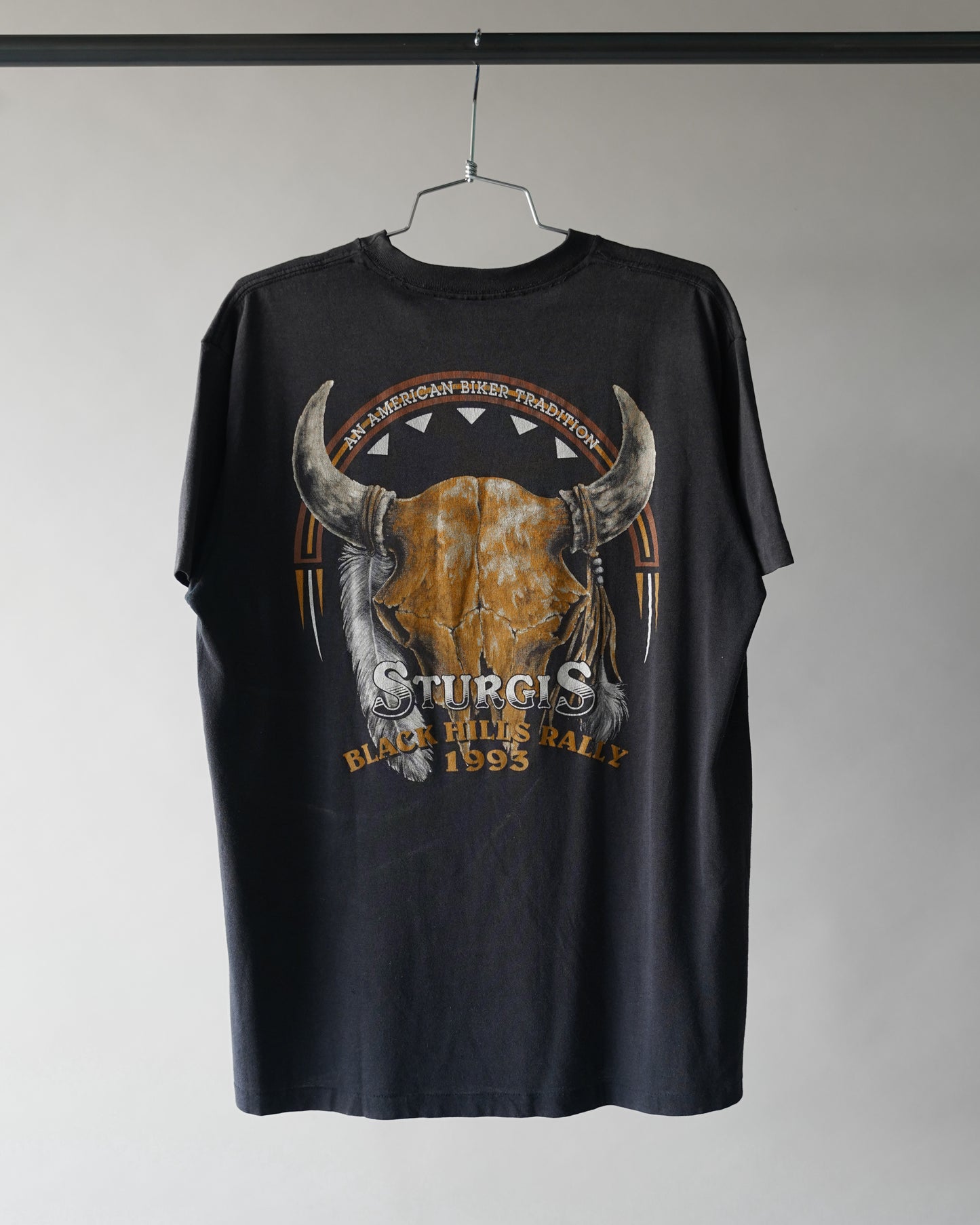 90's 3D Emblem Biker Tee - Large