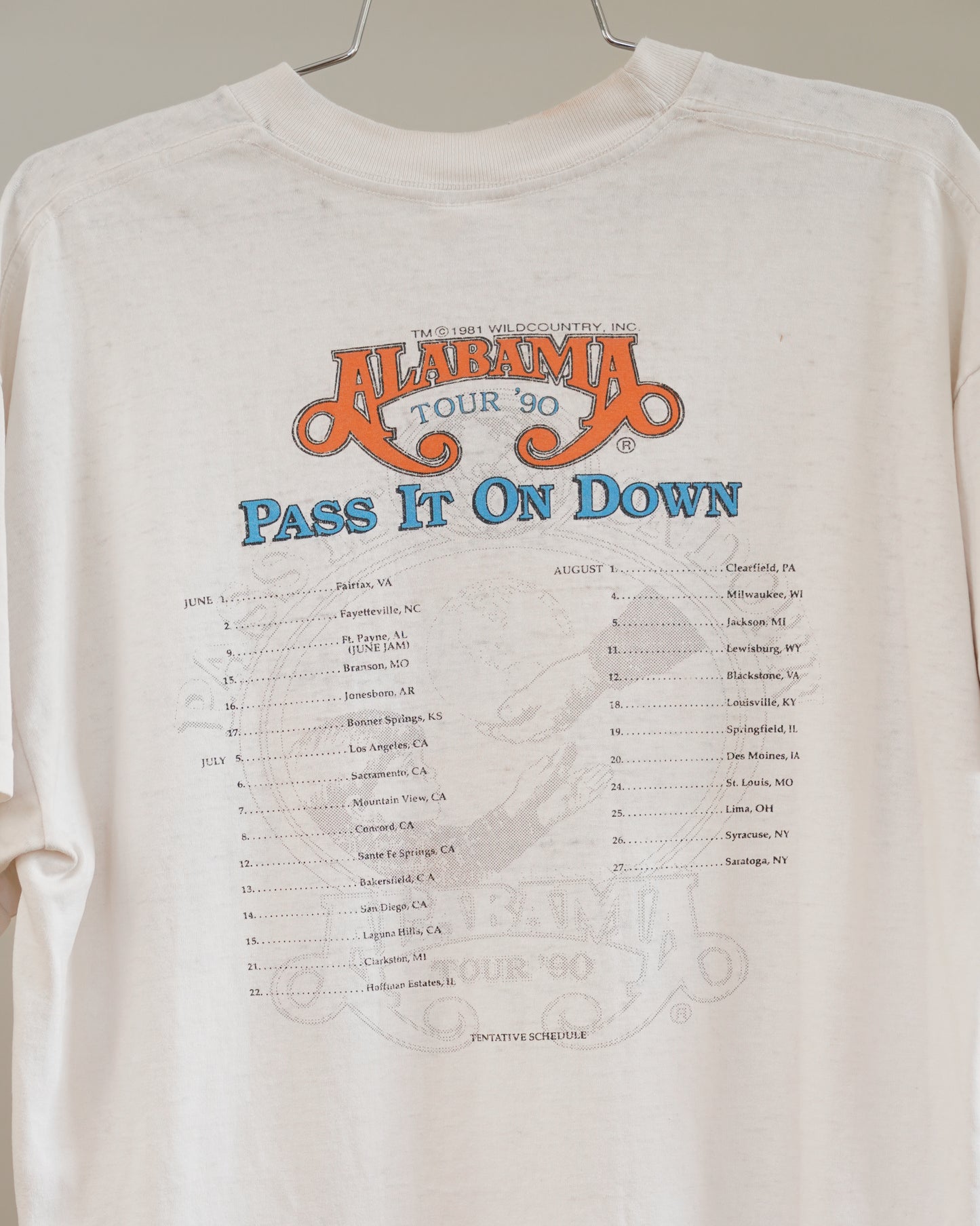 90's Alabama Pass it Down Tour Tee - XL