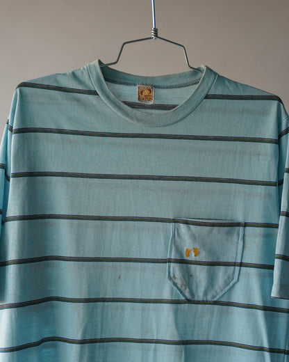 80's Hang Ten Blue Striped Tee - Large