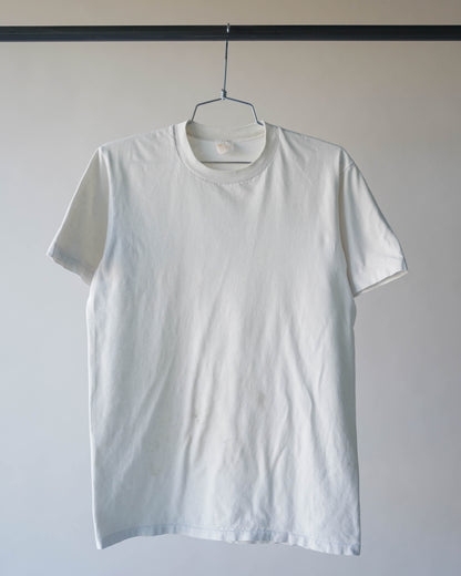 70's Blank White Tee - Large