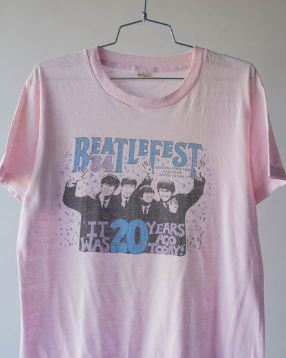 80's Pink Beatlefest Band Tee - Large