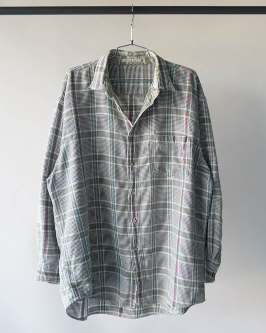 90's Gray Cotton Flannel - XXL