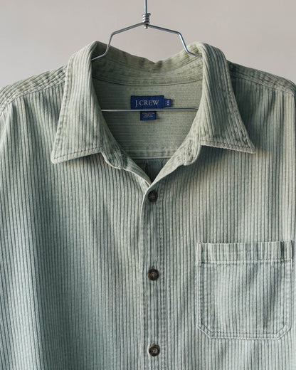 90's J Crew Light Green Corduroy Shirt - XXL