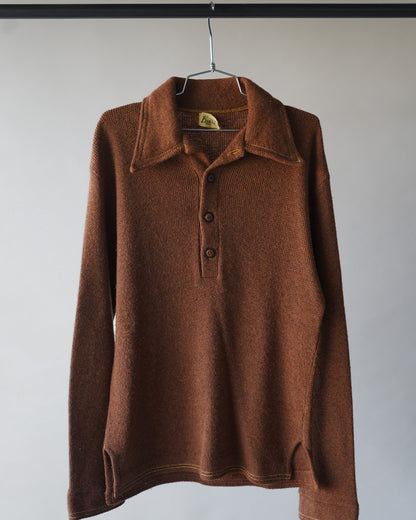 70's Wool Polo Shirt - Medium