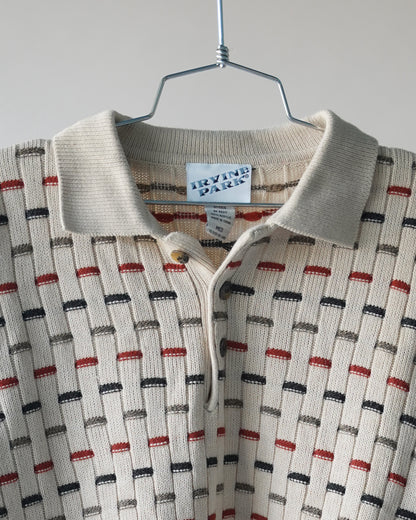 80's Multi Colored Polo Shirt - Large
