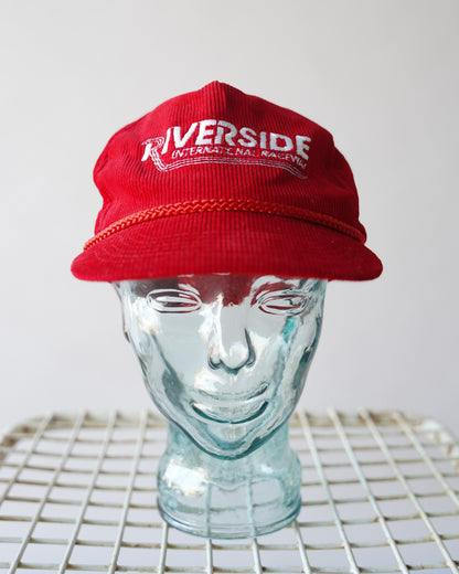 80's Red Riverside Corduroy Hat