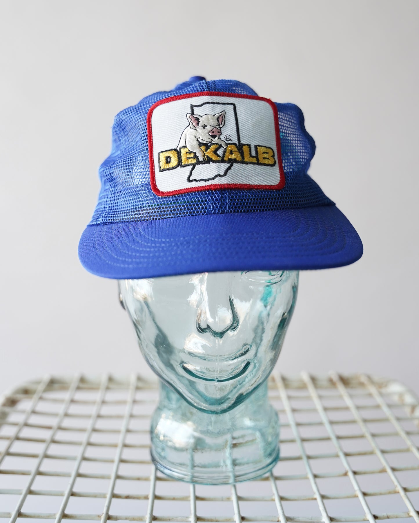 80's Dekalb Blue Trucker Hat
