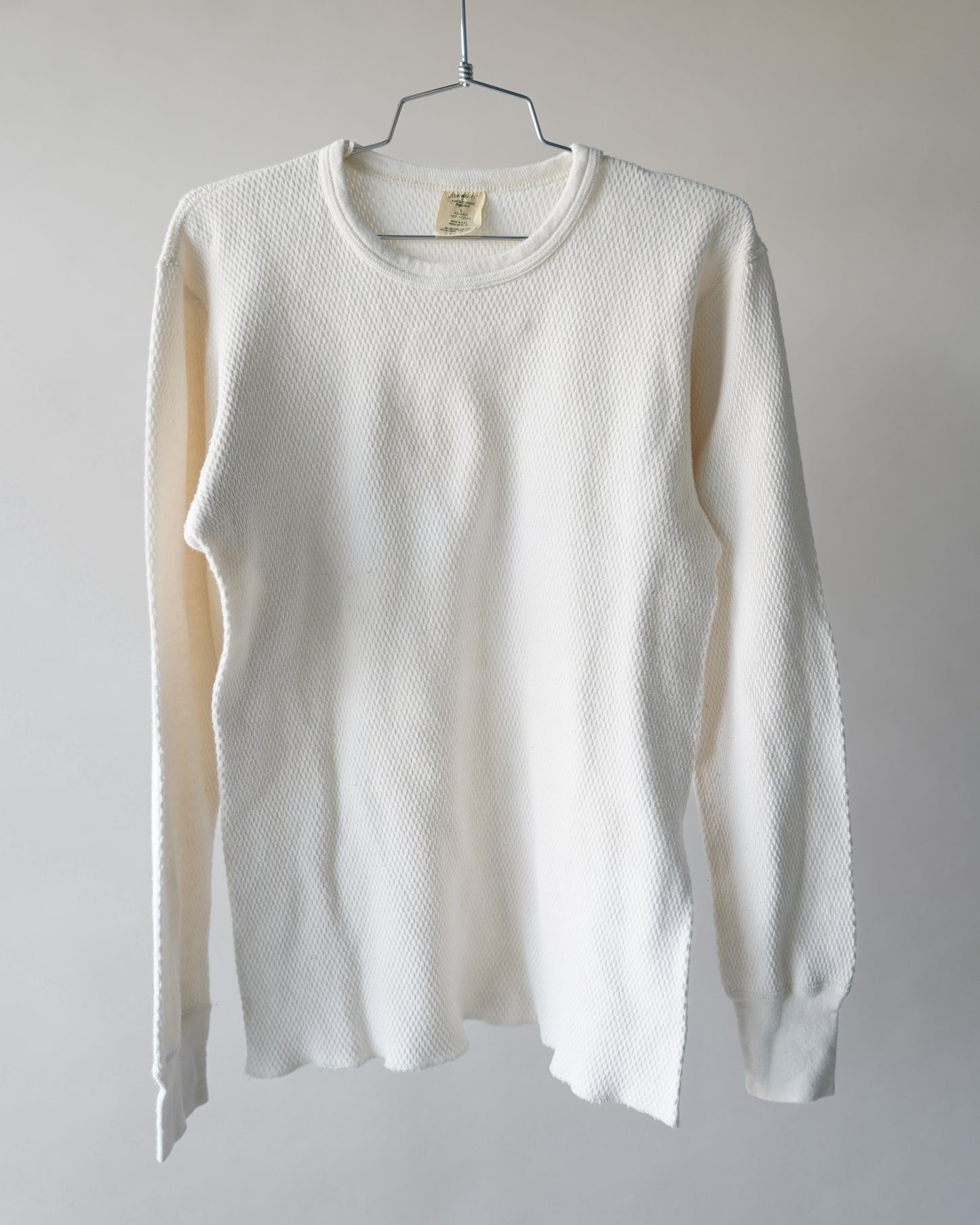 80's Waffle Knit Thermal - Large