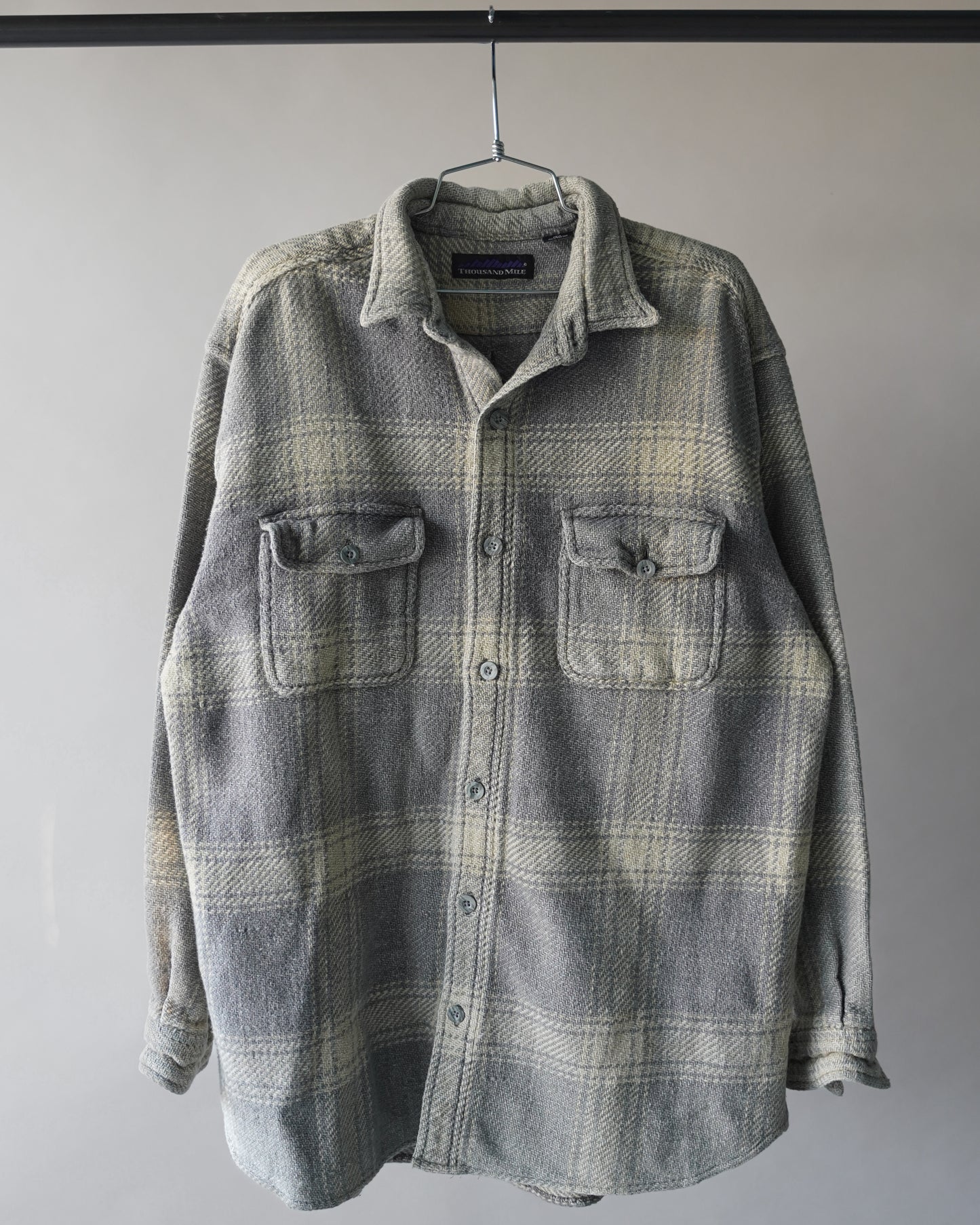 90's Plaid Cotton Overshirt - XL