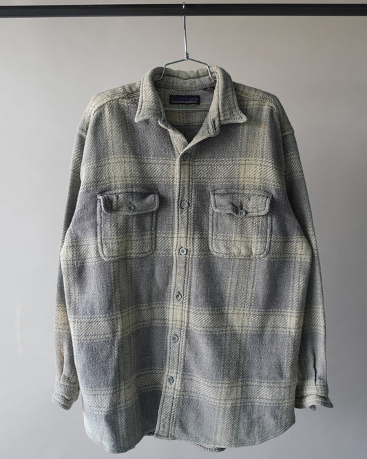 90's Plaid Cotton Overshirt - XL