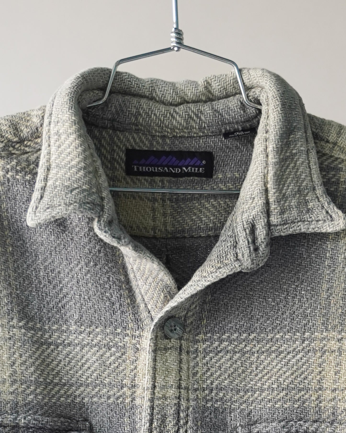 90's Plaid Cotton Overshirt - XL