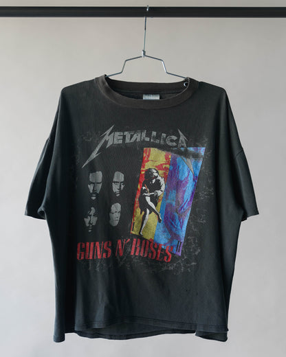 90's Metallica Guns N Roses Band Tee - Large (cropped)