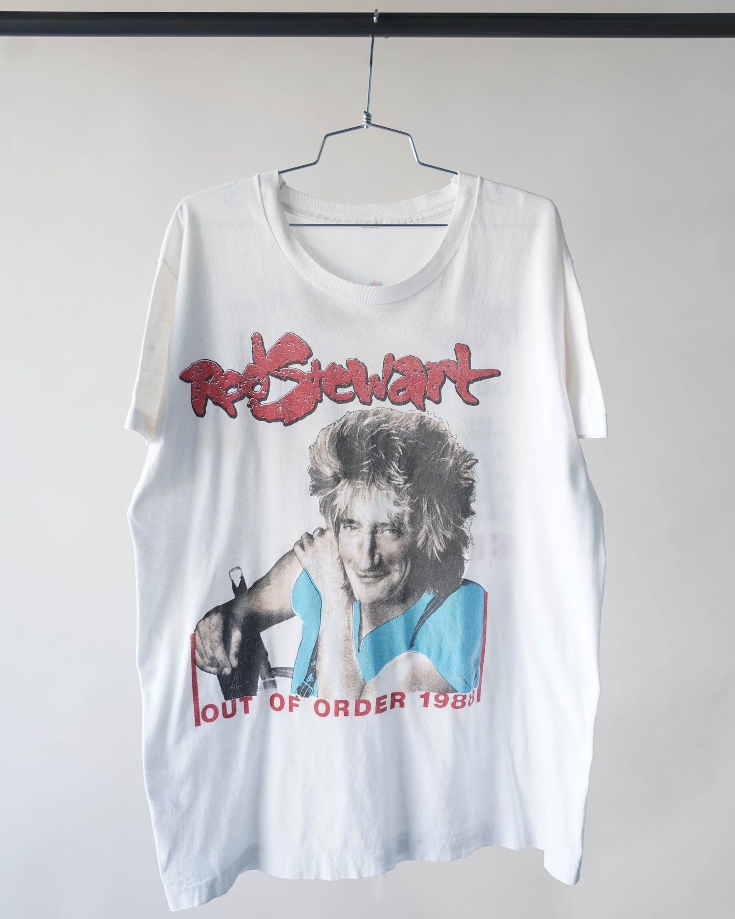 80's Rod Stewart Out of Order Tour Tee - Large