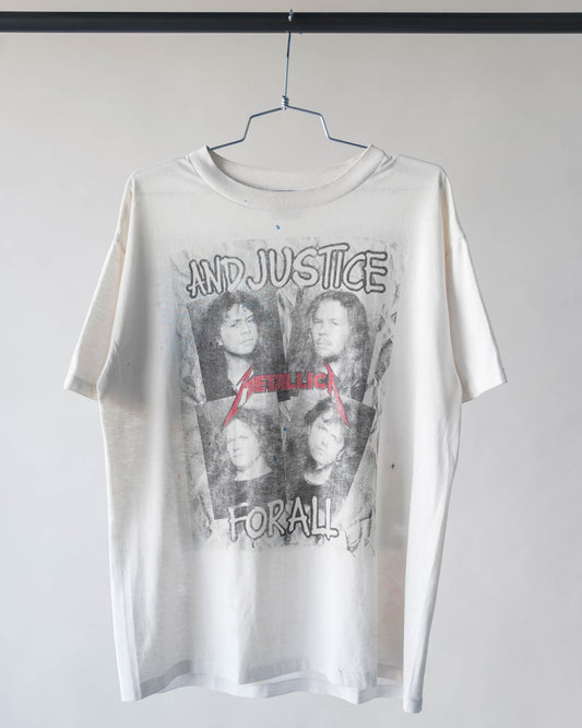 90's Metallica And Justice For All Band Tee - Large