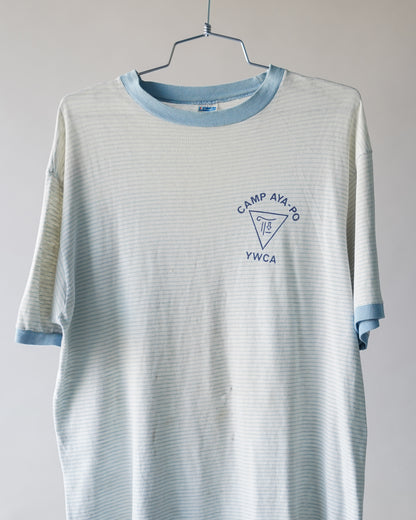 80's Champion Blue Bar Camp Tee - Large