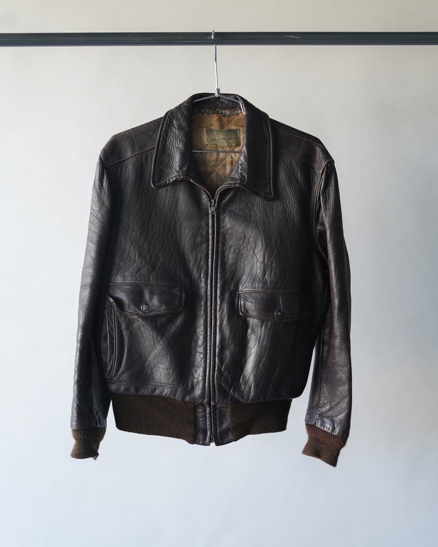 40's/50's Californian Horsehide Leather Jacket - Large