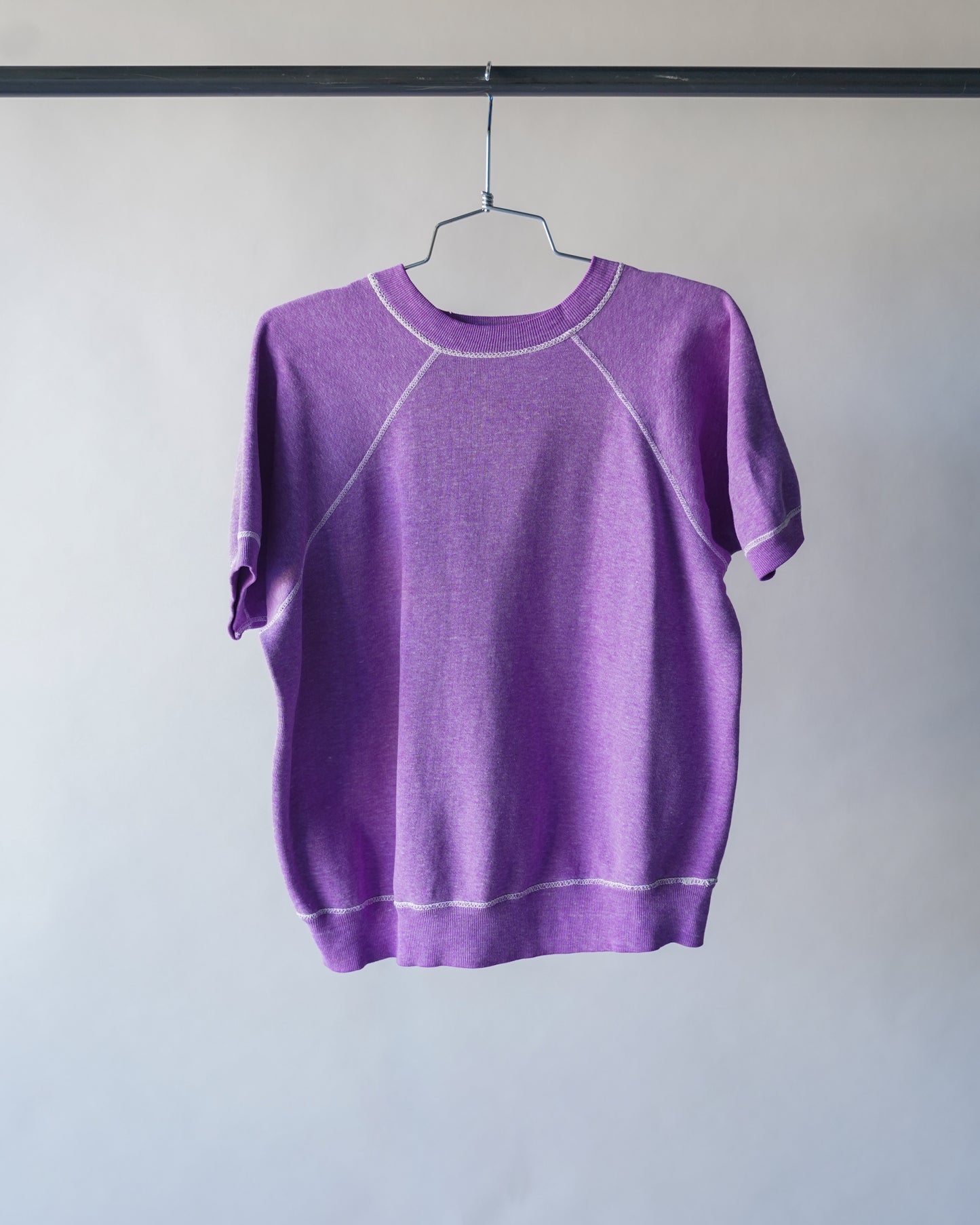 70's/80's Purple Shortsleeved Sweatshirt - Large