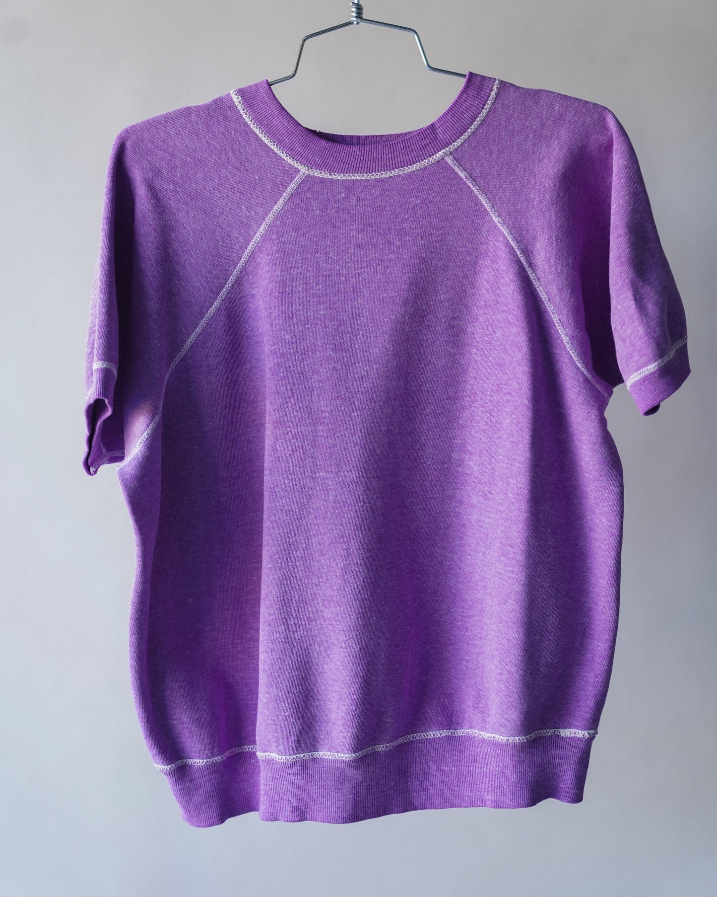 70's/80's Purple Shortsleeved Sweatshirt - Large