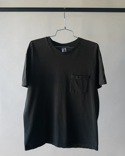 90's Hanes Black Pocket Tee - Large