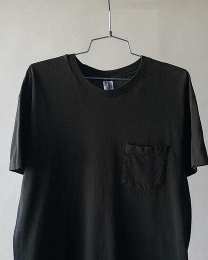 90's Hanes Black Pocket Tee - Large