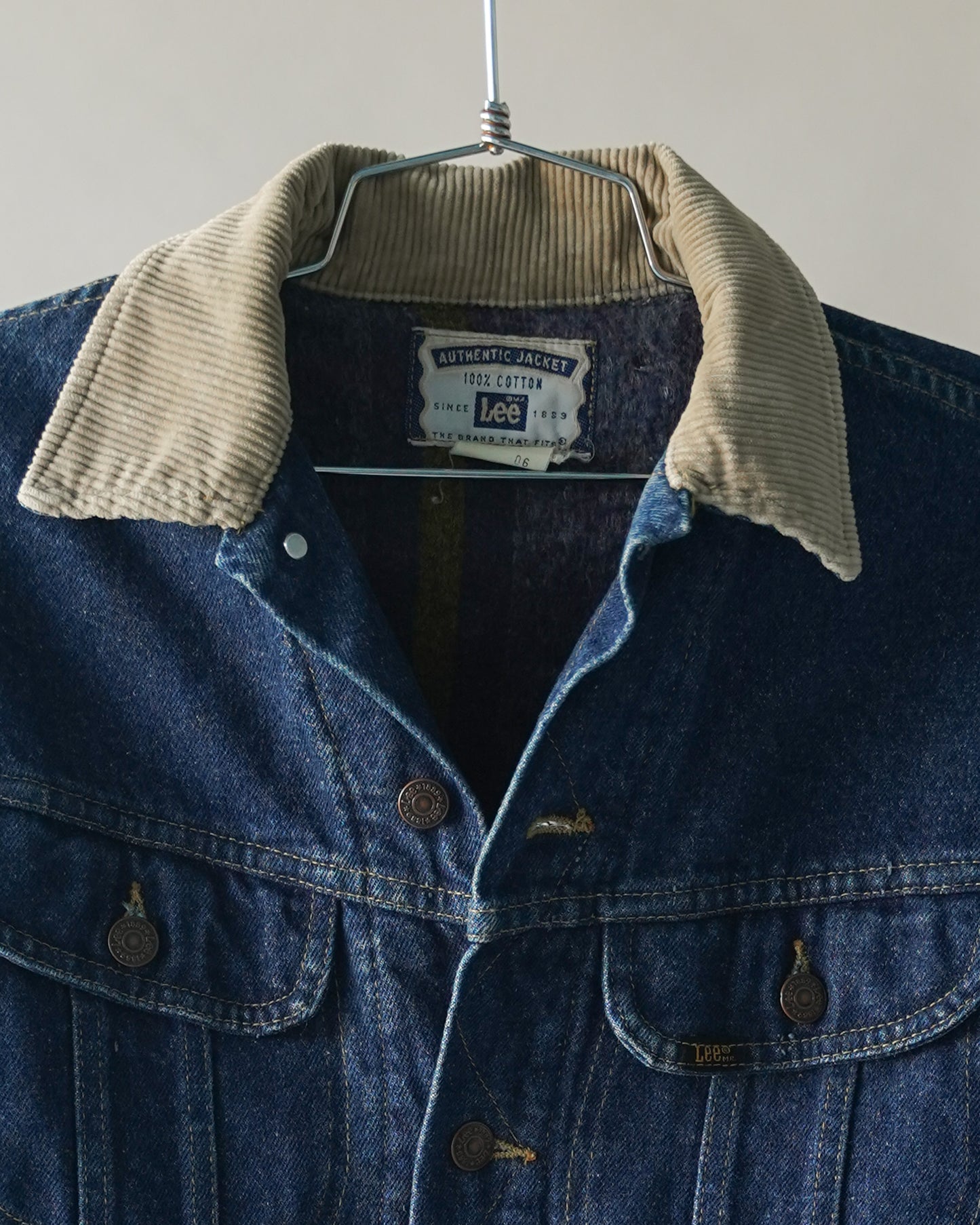70's Lee Blanket Lined Denim Jacket - Medium