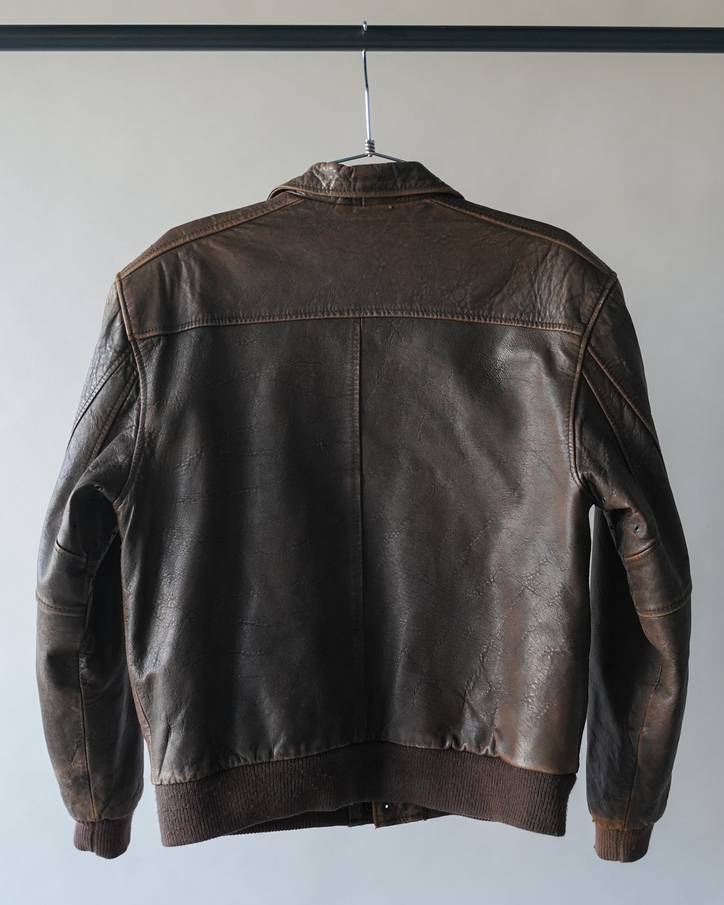 80's Leather Flight Jacket - Small