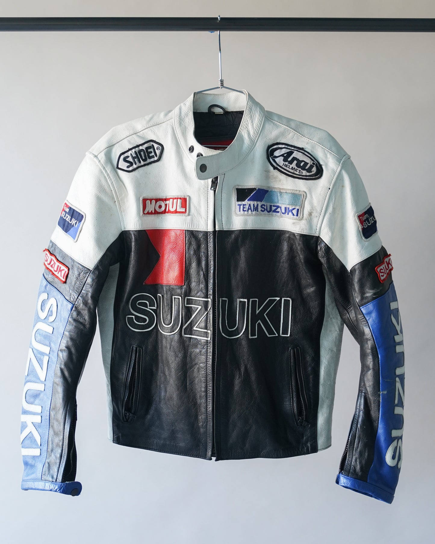 90's Suzuki Leather Racing Jacket - Large