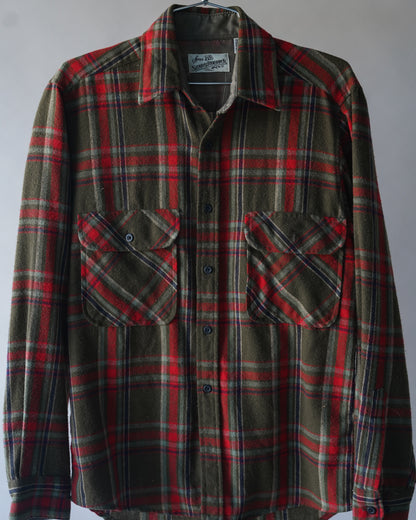 80's Sears Plaid Shirt - Medium