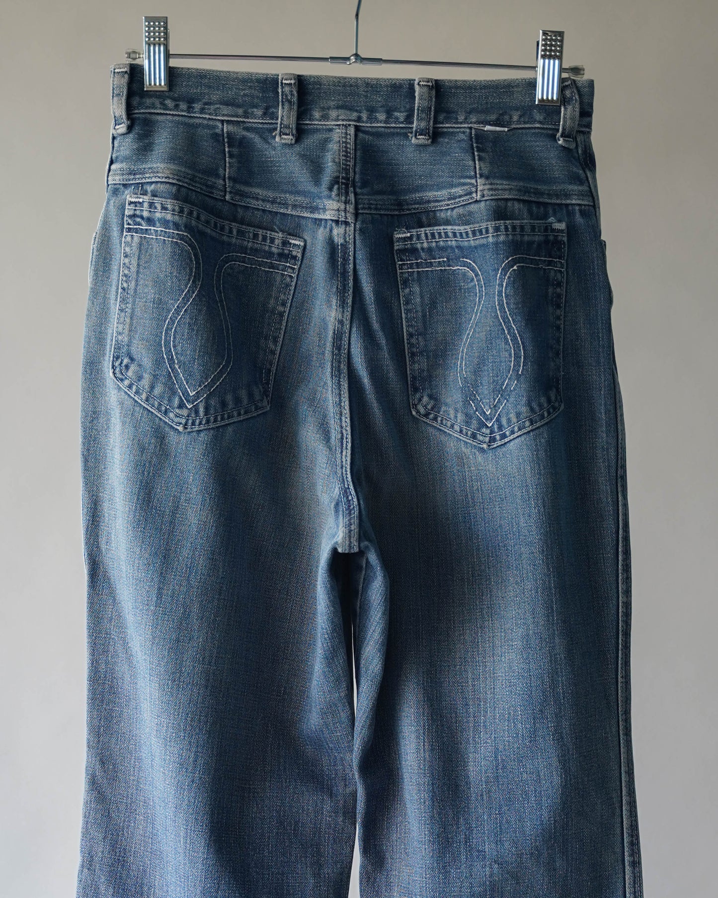 70's Denim Wide Leg Jeans - 26x28