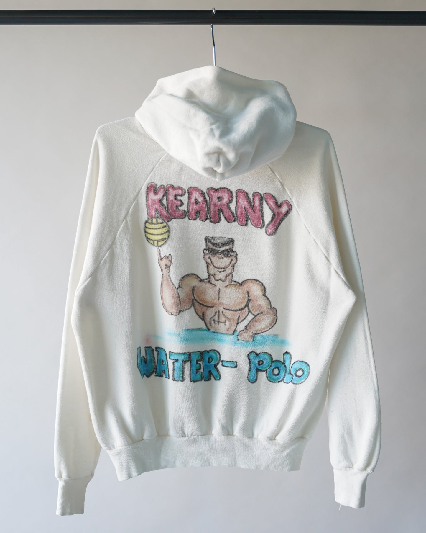 80's Airbrushed Waterpolo Hoodie - Large