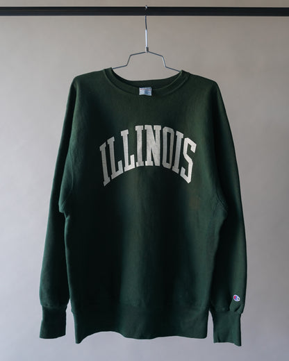 90's illinois Green Champion Reverse Weave - XL