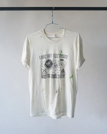 70's Military Paint Splattered Tee - Large