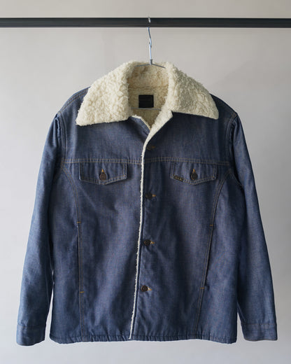 70's Sears Sherpa Denim Jacket - XL