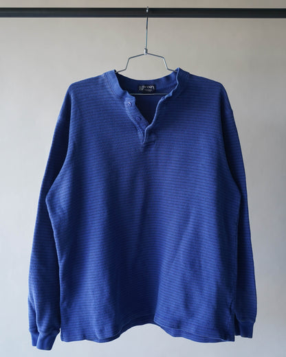 90's Lands End Henley Shirt - XL