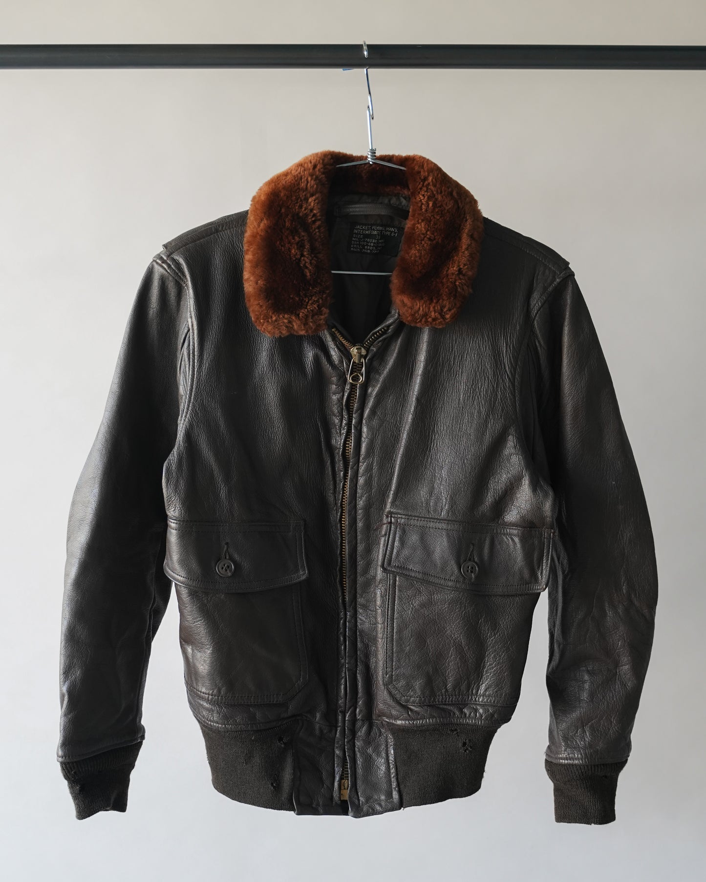 60's USN G-1 Military Flight Jacket - Small