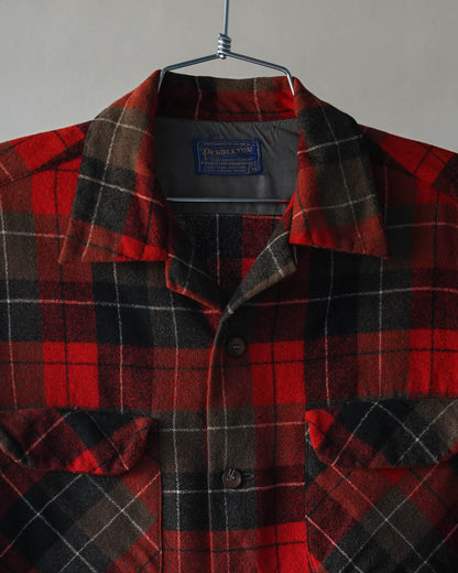 60's Pendleton Wool Loop Collar Shirt - Medium (as is)