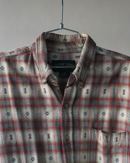 90's Plaid Cotton Shirt - XL
