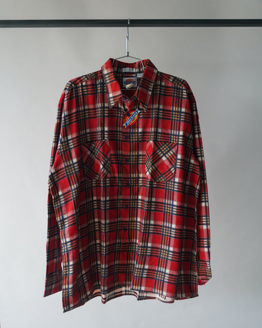70's New Old Stock Dickies Red Flannel - XL