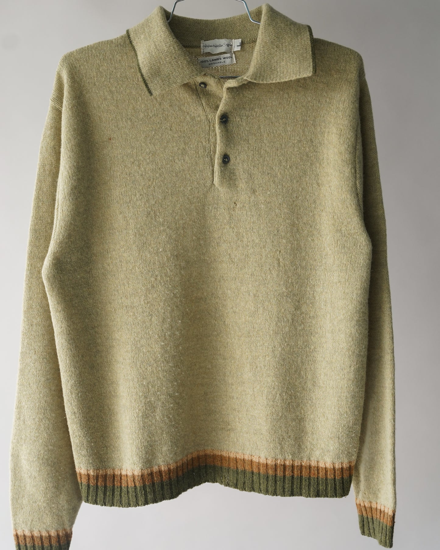 70's Lime Green Polo Shirt - Medium