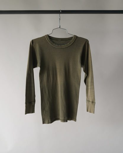 70's Brown/Green Cotton Thermal - Medium