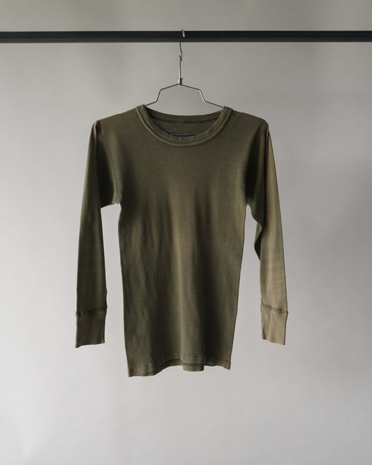 70's Brown/Green Cotton Thermal - Medium