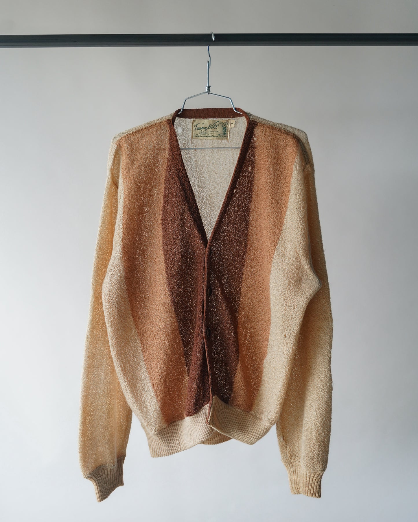 50's Striped Mohair/Alpaca Cardigan - Large (as is)