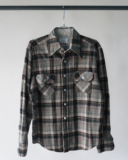 80's Wool Plaid Shirt - Medium