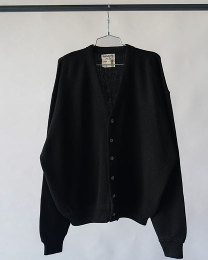 70's Robinson's Black Wool Cardigan - XXL