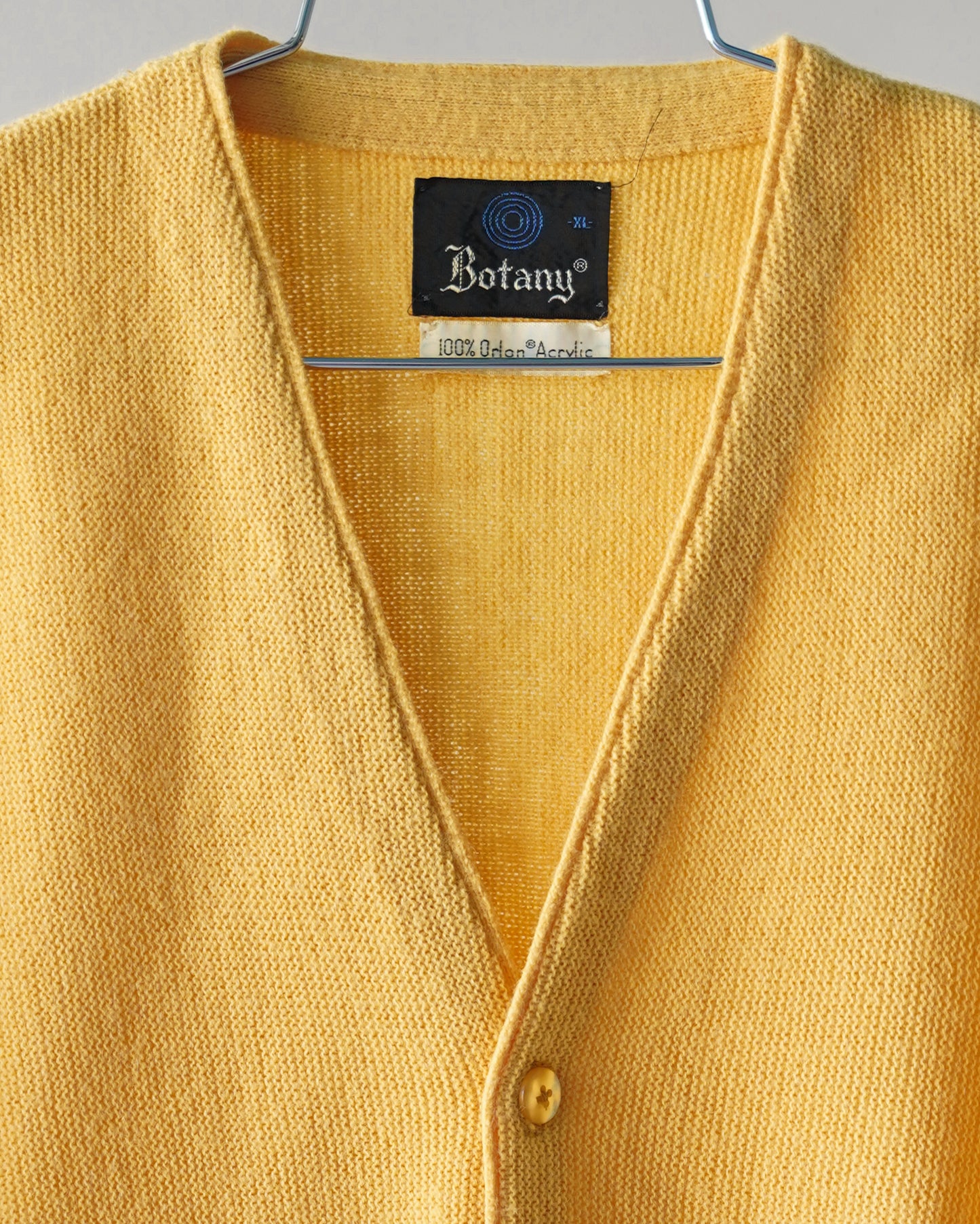 70's Light Yellow Cardigan - XL